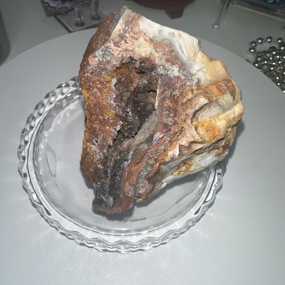 Carnelian Agate Quartz Druzy Freeform 83MM - CNAGATEFREEFORM-001 - Picture 8 of 9